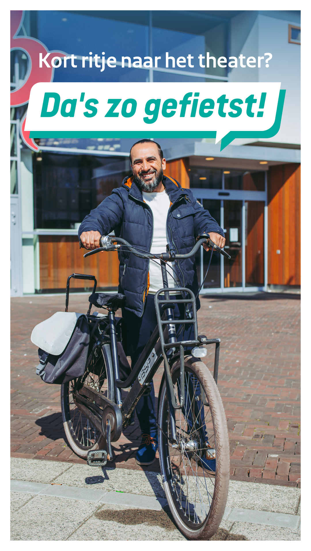 Inwoner van Veendam op de fiets voor kort ritje zo gefietst