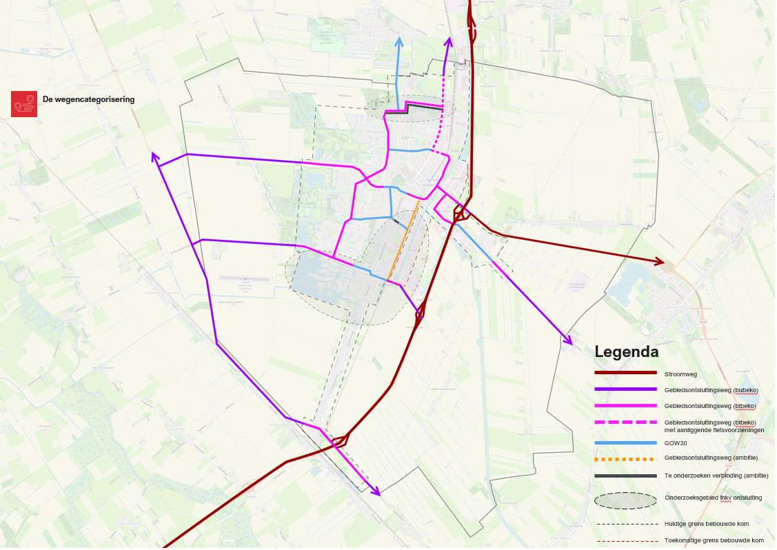 Kaart van de wegencategorisering heeft u hulp nodig bij het bekijken van de kaart neem dan contact op met de gemeente