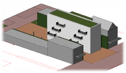 Ontwikkelmogelijkheid 3: Nieuwbouw met commerciële ruimte en appartementen. 1 (brede) doorgang aan 1 zijde.