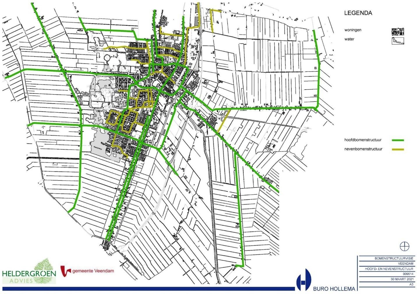 Afbeelding 3 - Hoofd- en nevenboomstructuur gemeente Veendam