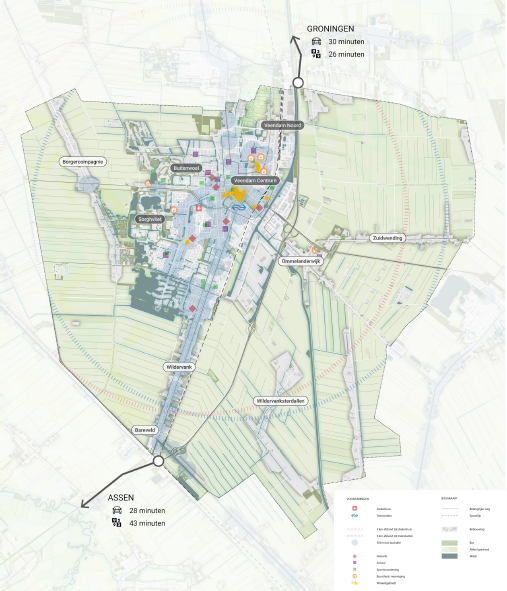 Kaartbeeld voorzieningen gemeente Veendam