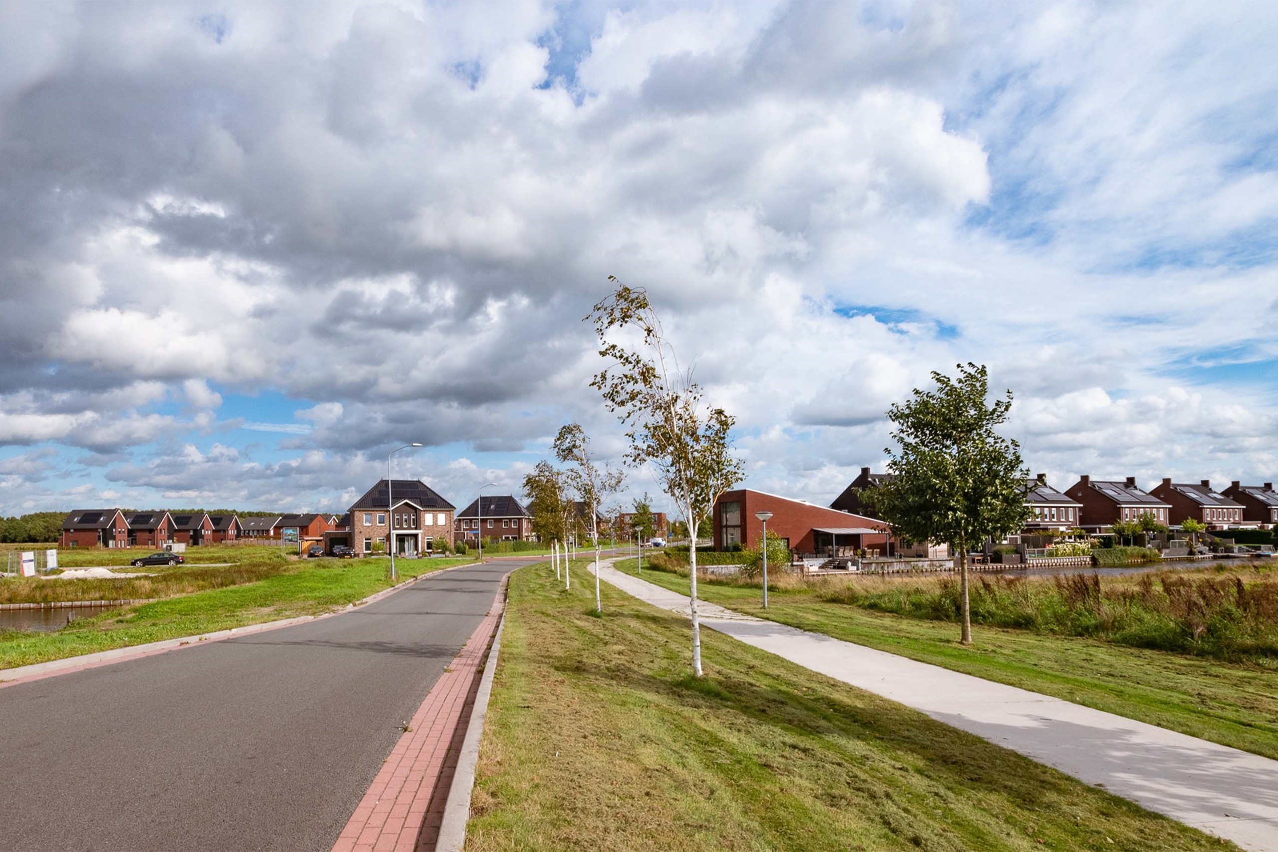 Uitzicht richting nieuwbouwwijk